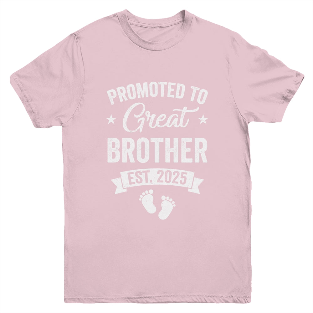 Promoted To Great Brother Est 2025 Pregnancy Announcement Youth Shirt | siriusteestore