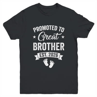 Promoted To Great Brother Est 2026 Pregnancy Announcement Youth Shirt | siriusteestore
