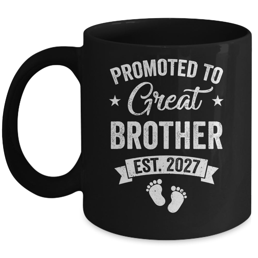 Promoted To Great Brother Est 2027 Pregnancy Announcement Mug | siriusteestore