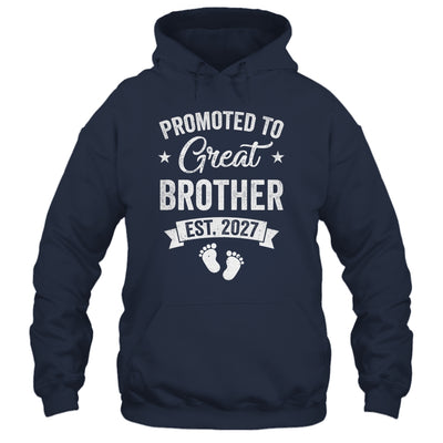 Promoted To Great Brother Est 2027 Pregnancy Announcement Shirt & Hoodie | siriusteestore