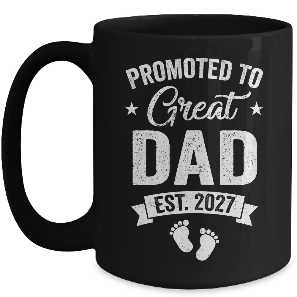 Promoted To Great Dad Est 2027 Pregnancy Announcement Mug | siriusteestore
