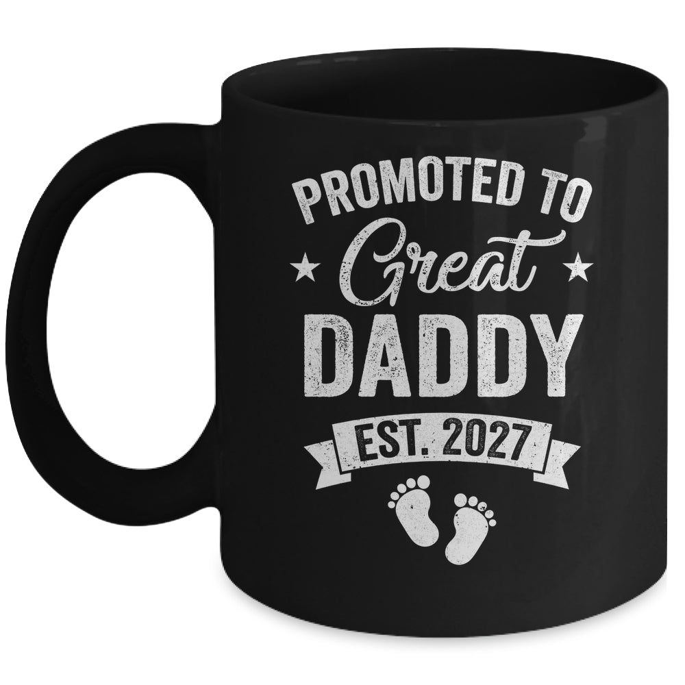 Promoted To Great Daddy Est 2027 Pregnancy Announcement Mug | siriusteestore