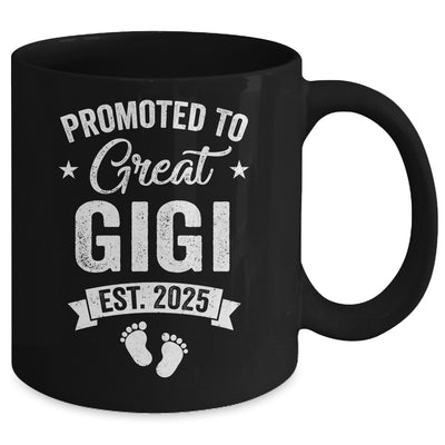 Promoted To Great Gigi Est 2025 Pregnancy Announcement Mug | siriusteestore