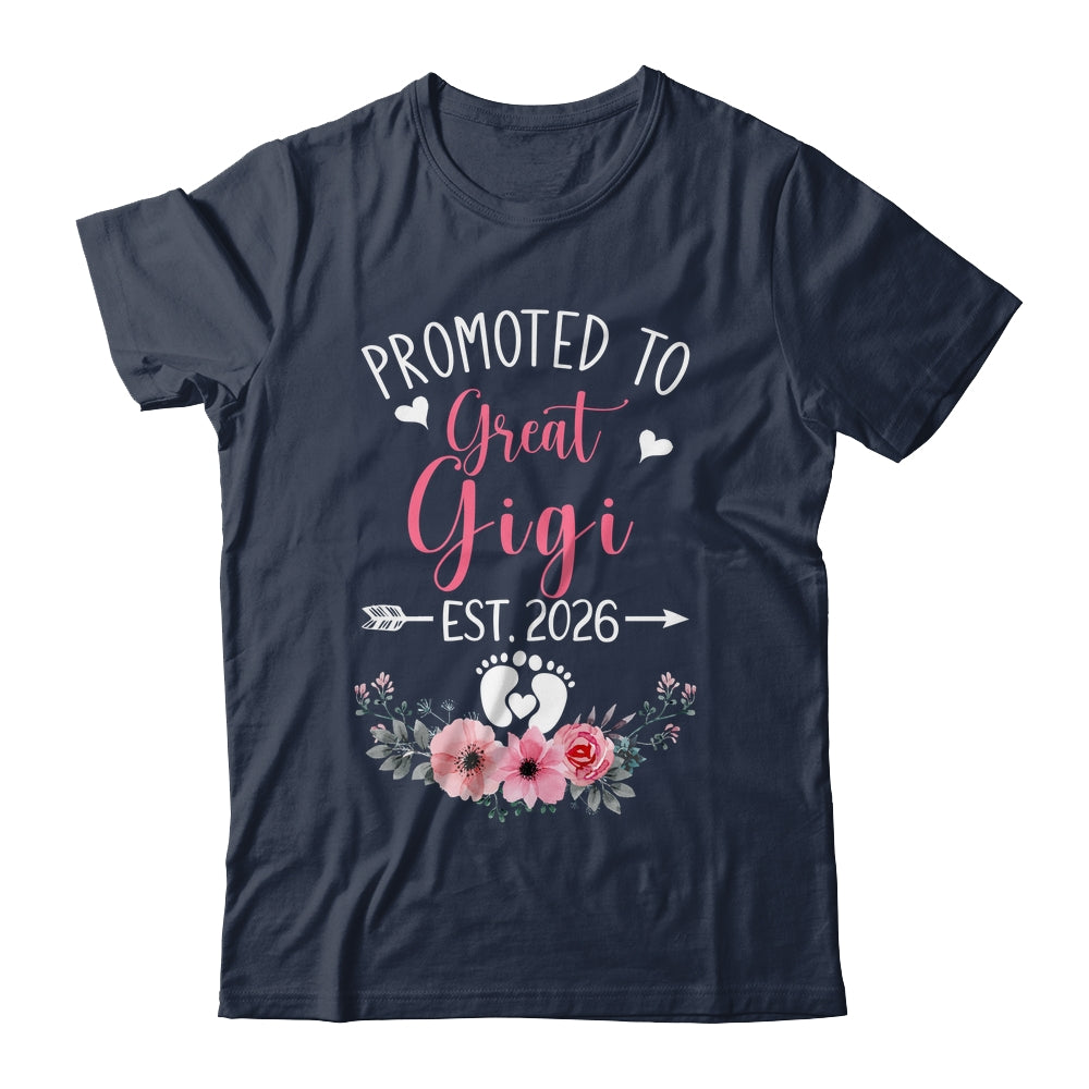 Promoted To Great Gigi Est 2026 Mothers Day Shirt & Tank Top | siriusteestore