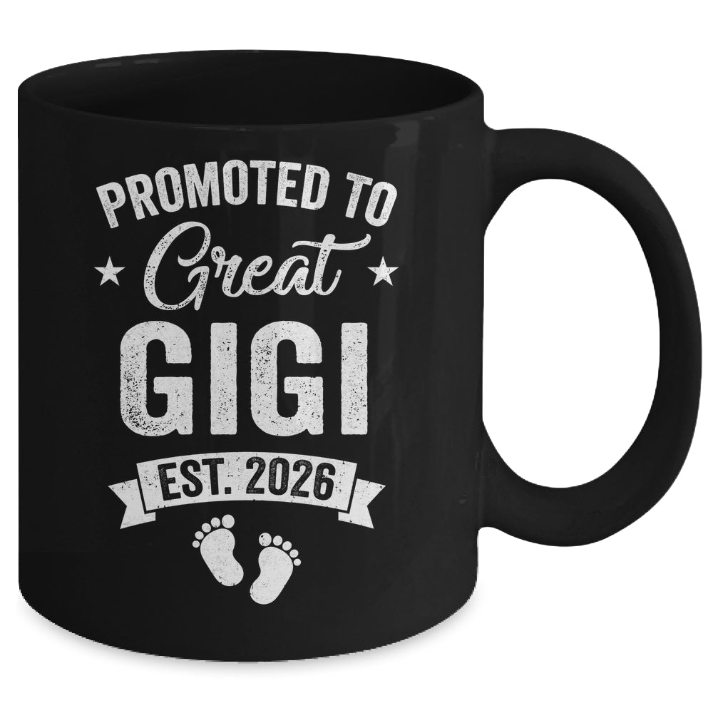 Promoted To Great Gigi Est 2026 Pregnancy Announcement Mug | siriusteestore