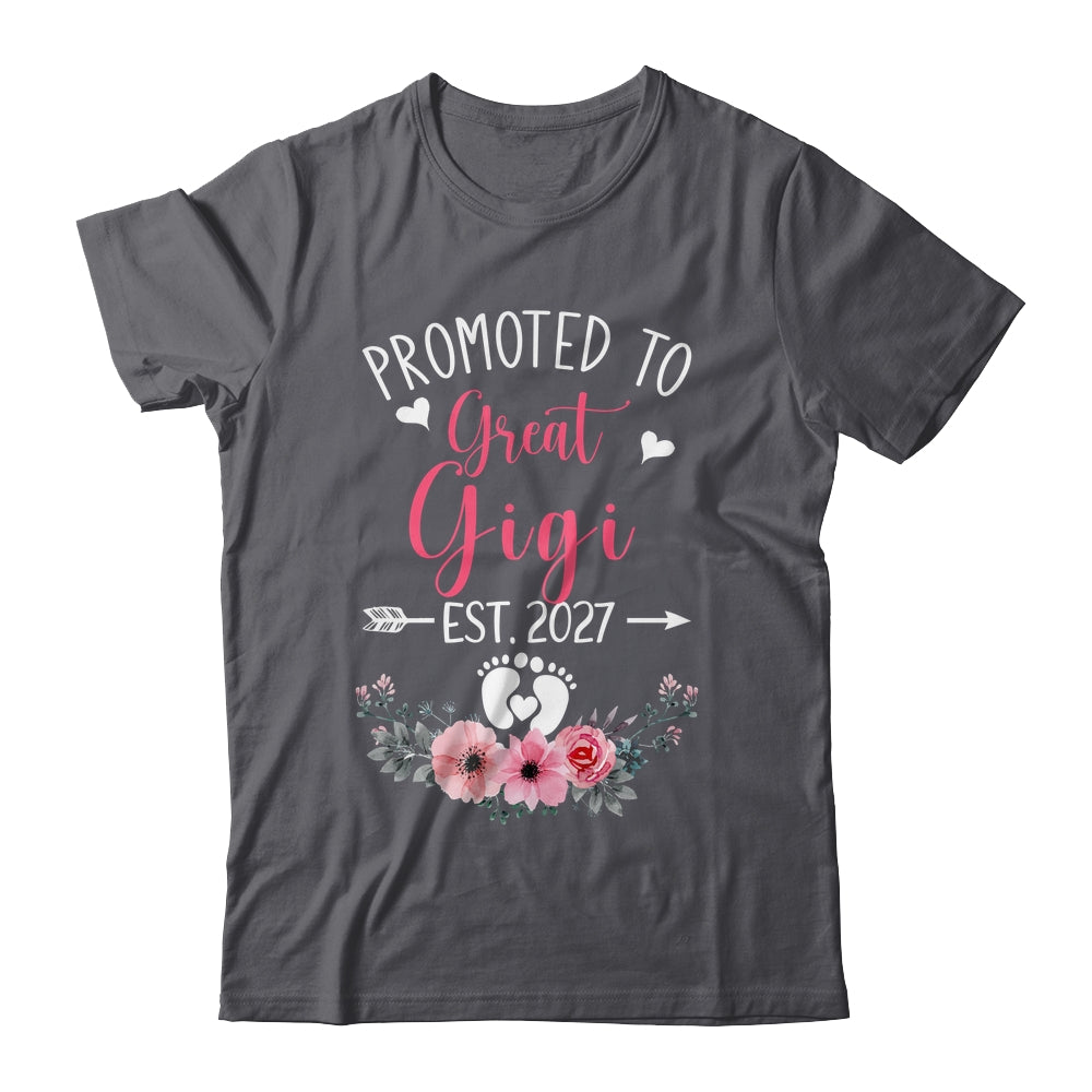 Promoted To Great Gigi Est 2027 Mothers Day Shirt & Tank Top | siriusteestore