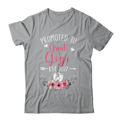 Promoted To Great Gigi Est 2027 Mothers Day Shirt & Tank Top | siriusteestore