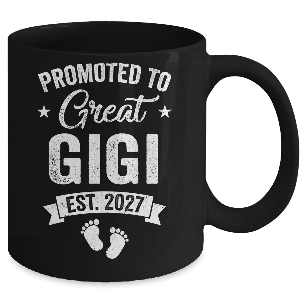 Promoted To Great Gigi Est 2027 Pregnancy Announcement Mug | siriusteestore