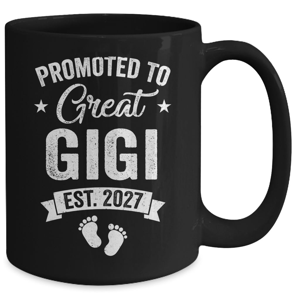 Promoted To Great Gigi Est 2027 Pregnancy Announcement Mug | siriusteestore