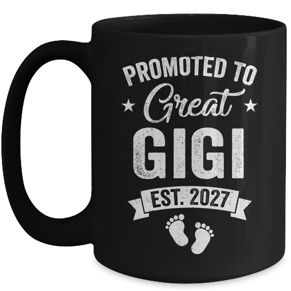 Promoted To Great Gigi Est 2027 Pregnancy Announcement Mug | siriusteestore
