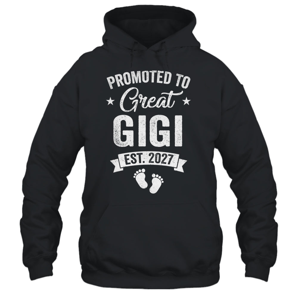 Promoted To Great Gigi Est 2027 Pregnancy Announcement Shirt & Tank Top | siriusteestore