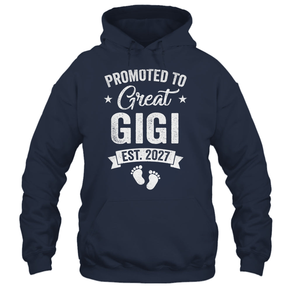 Promoted To Great Gigi Est 2027 Pregnancy Announcement Shirt & Tank Top | siriusteestore
