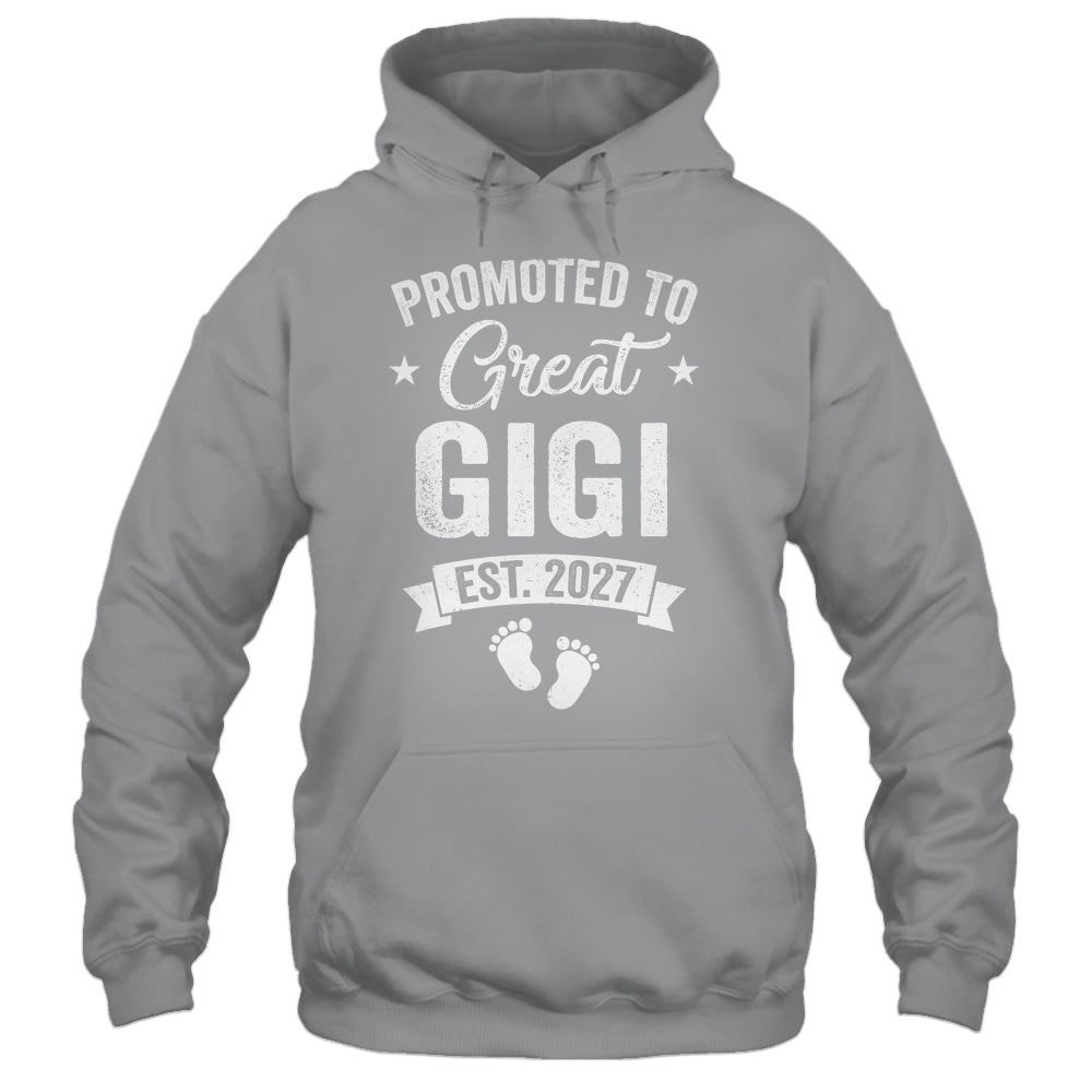 Promoted To Great Gigi Est 2027 Pregnancy Announcement Shirt & Tank Top | siriusteestore