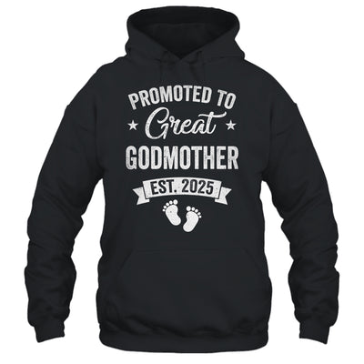 Promoted To Great Godmother Est 2025 Pregnancy Announcement Shirt & Tank Top | siriusteestore