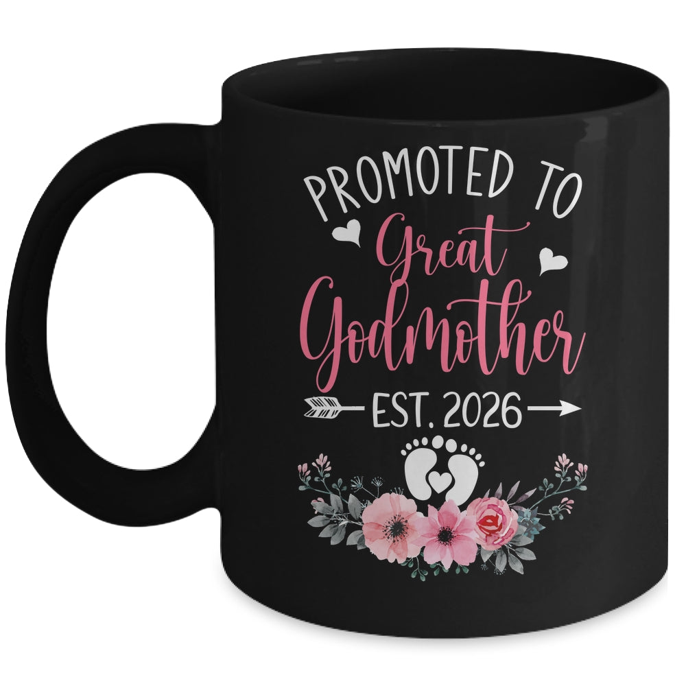 Promoted To Great Godmother Est 2026 Mothers Day Mug | siriusteestore
