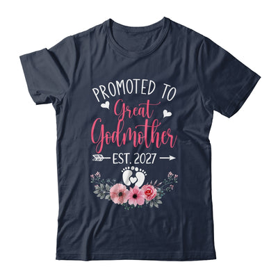 Promoted To Great Godmother Est 2027 Mothers Day Shirt & Tank Top | siriusteestore