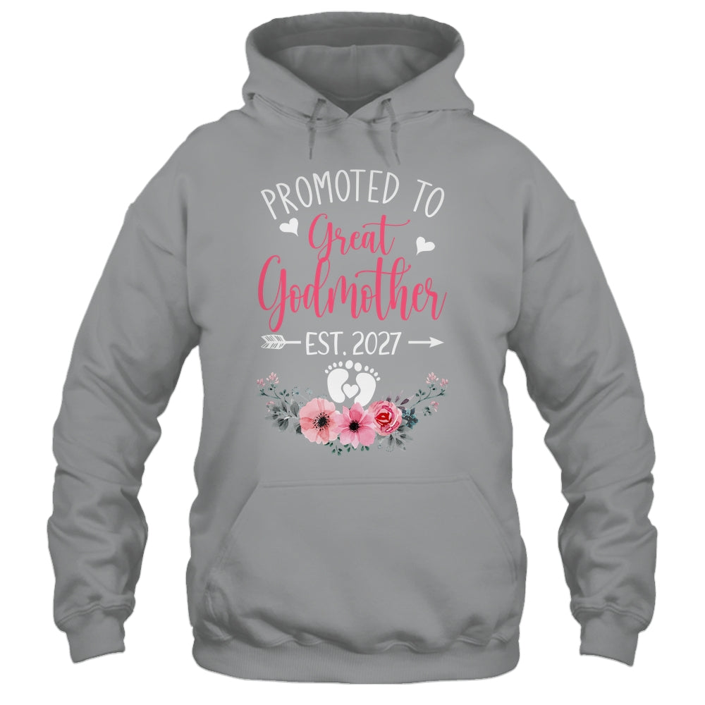 Promoted To Great Godmother Est 2027 Mothers Day Shirt & Tank Top | siriusteestore