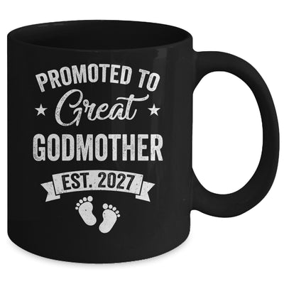 Promoted To Great Godmother Est 2027 Pregnancy Announcement Mug | siriusteestore