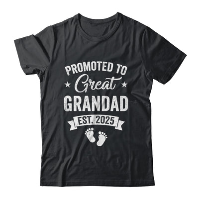 Promoted To Great Grandad Est 2025 Pregnancy Announcement Shirt & Hoodie | siriusteestore