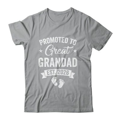 Promoted To Great Grandad Est 2026 Pregnancy Announcement Shirt & Hoodie | siriusteestore