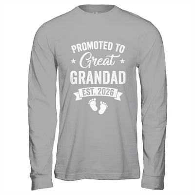 Promoted To Great Grandad Est 2026 Pregnancy Announcement Shirt & Hoodie | siriusteestore