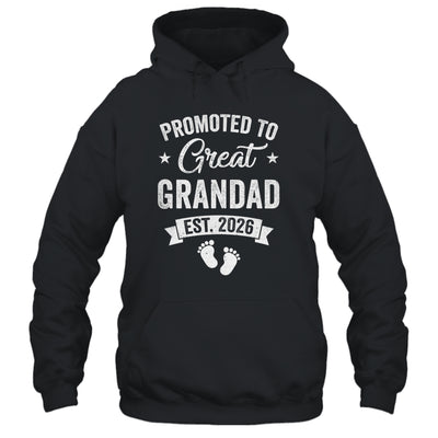 Promoted To Great Grandad Est 2026 Pregnancy Announcement Shirt & Hoodie | siriusteestore