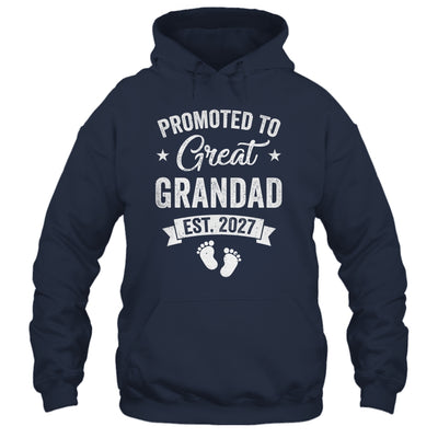 Promoted To Great Grandad Est 2027 Pregnancy Announcement Shirt & Hoodie | siriusteestore
