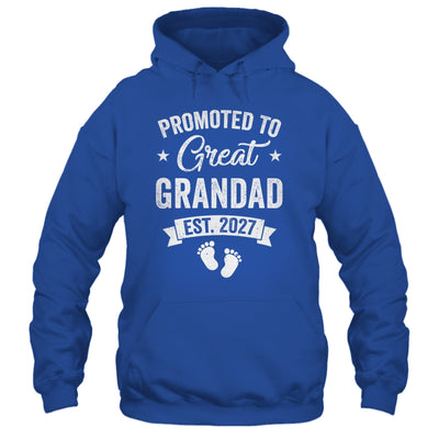 Promoted To Great Grandad Est 2027 Pregnancy Announcement Shirt & Hoodie | siriusteestore