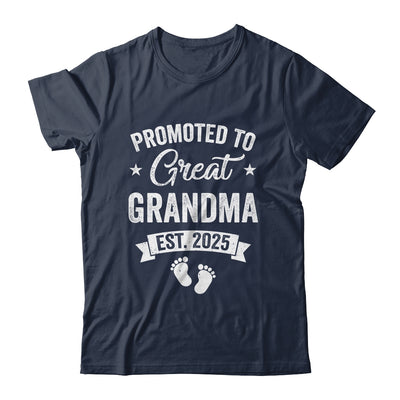 Promoted To Great Grandma Est 2025 Pregnancy Announcement Shirt & Tank Top | siriusteestore