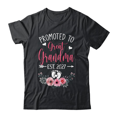 Promoted To Great Grandma Est 2027 Mothers Day Shirt & Tank Top | siriusteestore