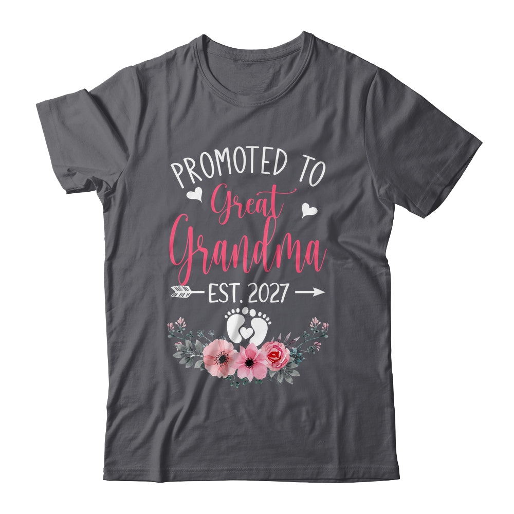 Promoted To Great Grandma Est 2027 Mothers Day Shirt & Tank Top | siriusteestore