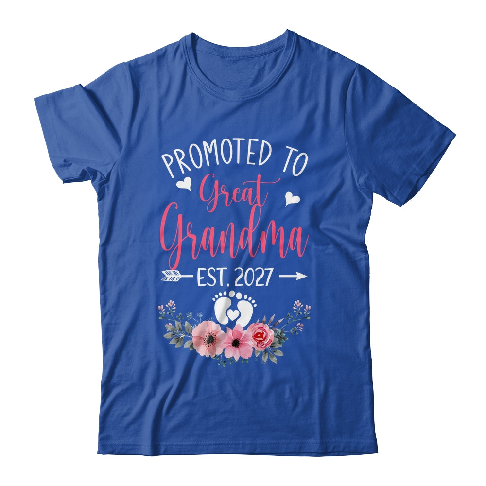 Promoted To Great Grandma Est 2027 Mothers Day Shirt & Tank Top | siriusteestore