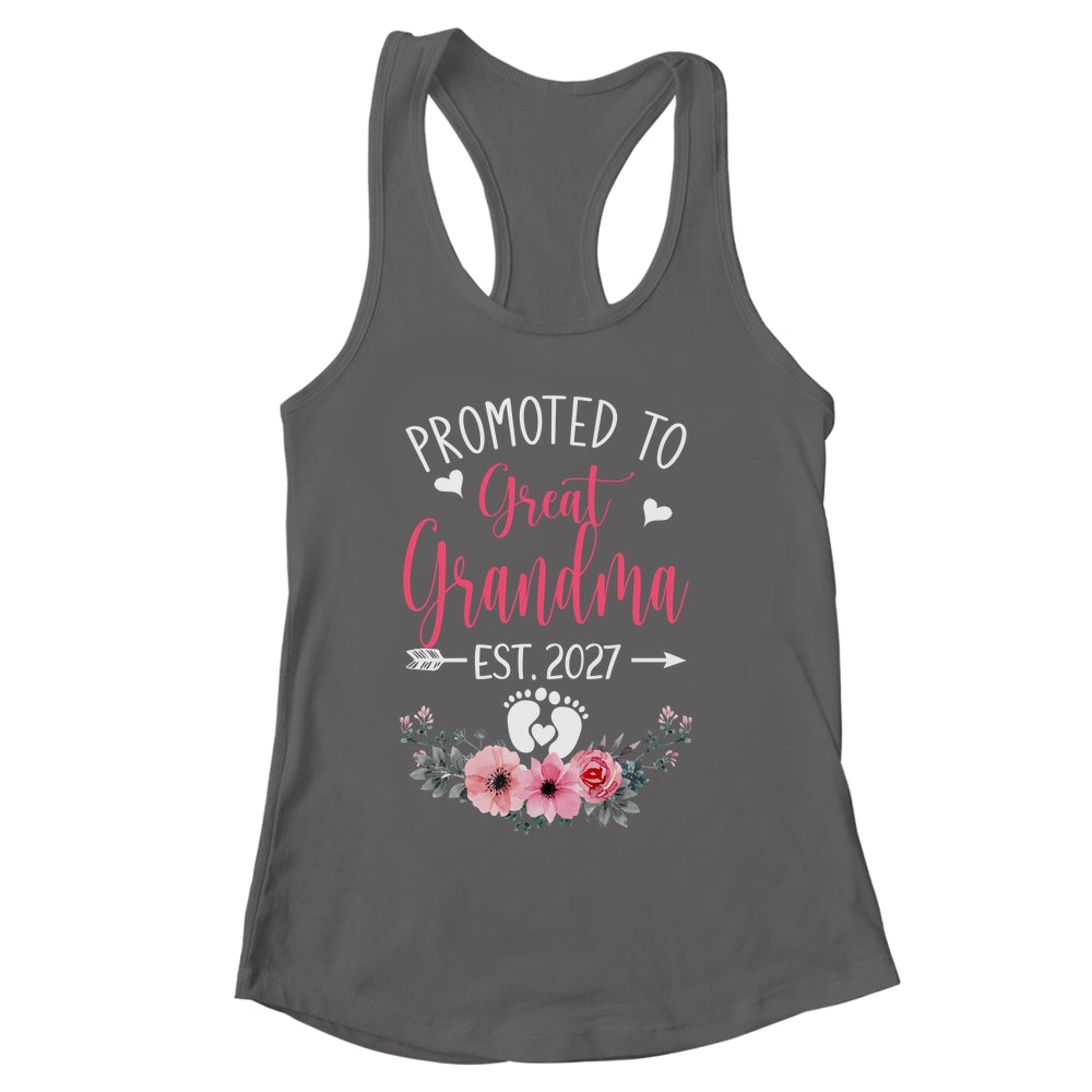 Promoted To Great Grandma Est 2027 Mothers Day Shirt & Tank Top | siriusteestore