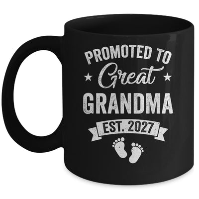 Promoted To Great Grandma Est 2027 Pregnancy Announcement Mug | siriusteestore