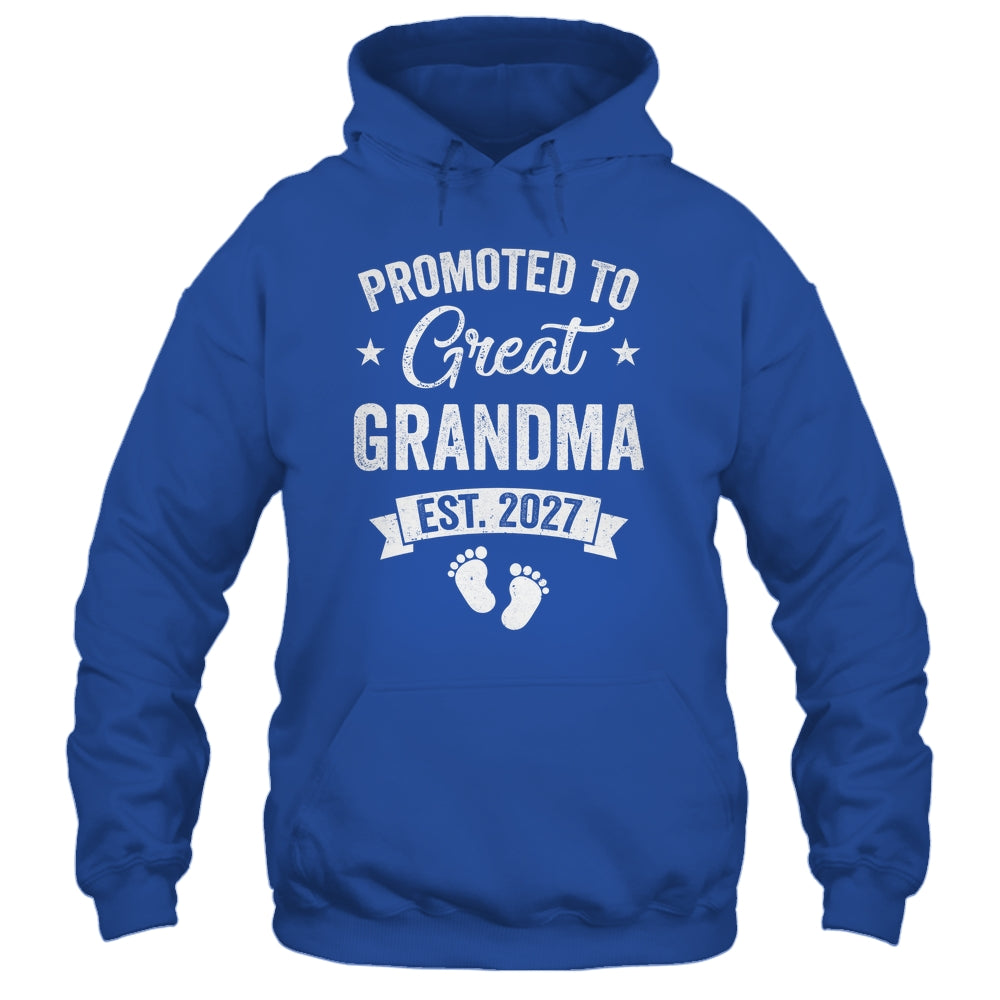 Promoted To Great Grandma Est 2027 Pregnancy Announcement Shirt & Tank Top | siriusteestore
