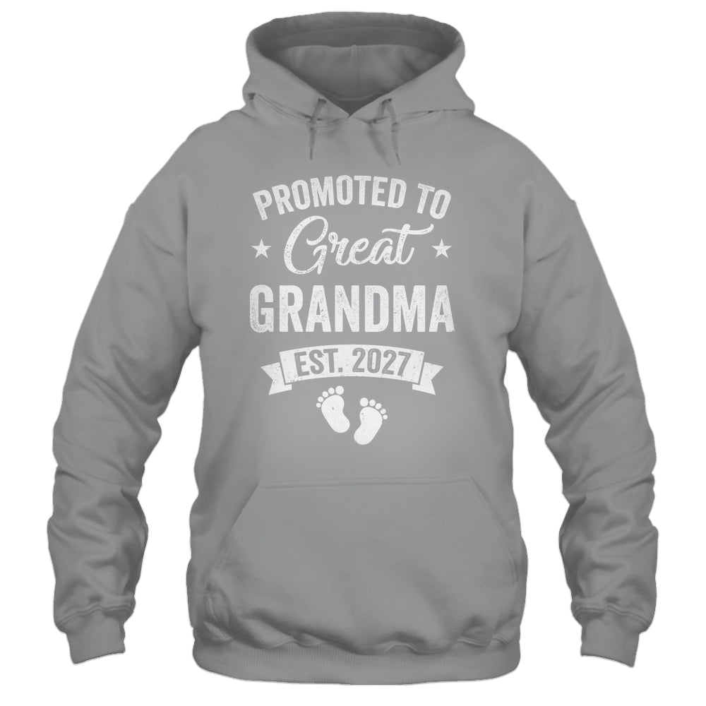 Promoted To Great Grandma Est 2027 Pregnancy Announcement Shirt & Tank Top | siriusteestore