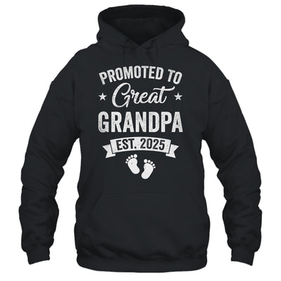 Promoted To Great Grandpa Est 2025 Pregnancy Announcement Shirt & Hoodie | siriusteestore