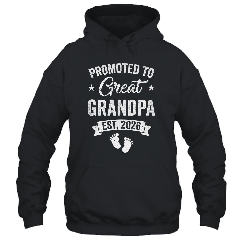 Promoted To Great Grandpa Est 2026 Pregnancy Announcement Shirt & Hoodie | siriusteestore