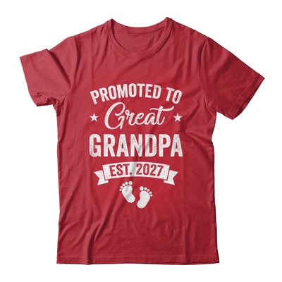 Promoted To Great Grandpa Est 2027 Pregnancy Announcement Shirt & Hoodie | siriusteestore