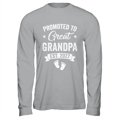 Promoted To Great Grandpa Est 2027 Pregnancy Announcement Shirt & Hoodie | siriusteestore
