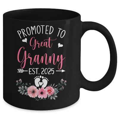 Promoted To Great Granny Est 2025 Mothers Day Mug | siriusteestore