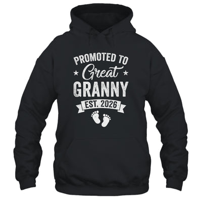 Promoted To Great Granny Est 2026 Pregnancy Announcement Shirt & Hoodie | siriusteestore