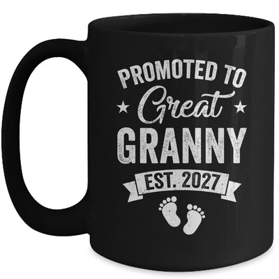 Promoted To Great Granny Est 2027 Pregnancy Announcement Mug | siriusteestore