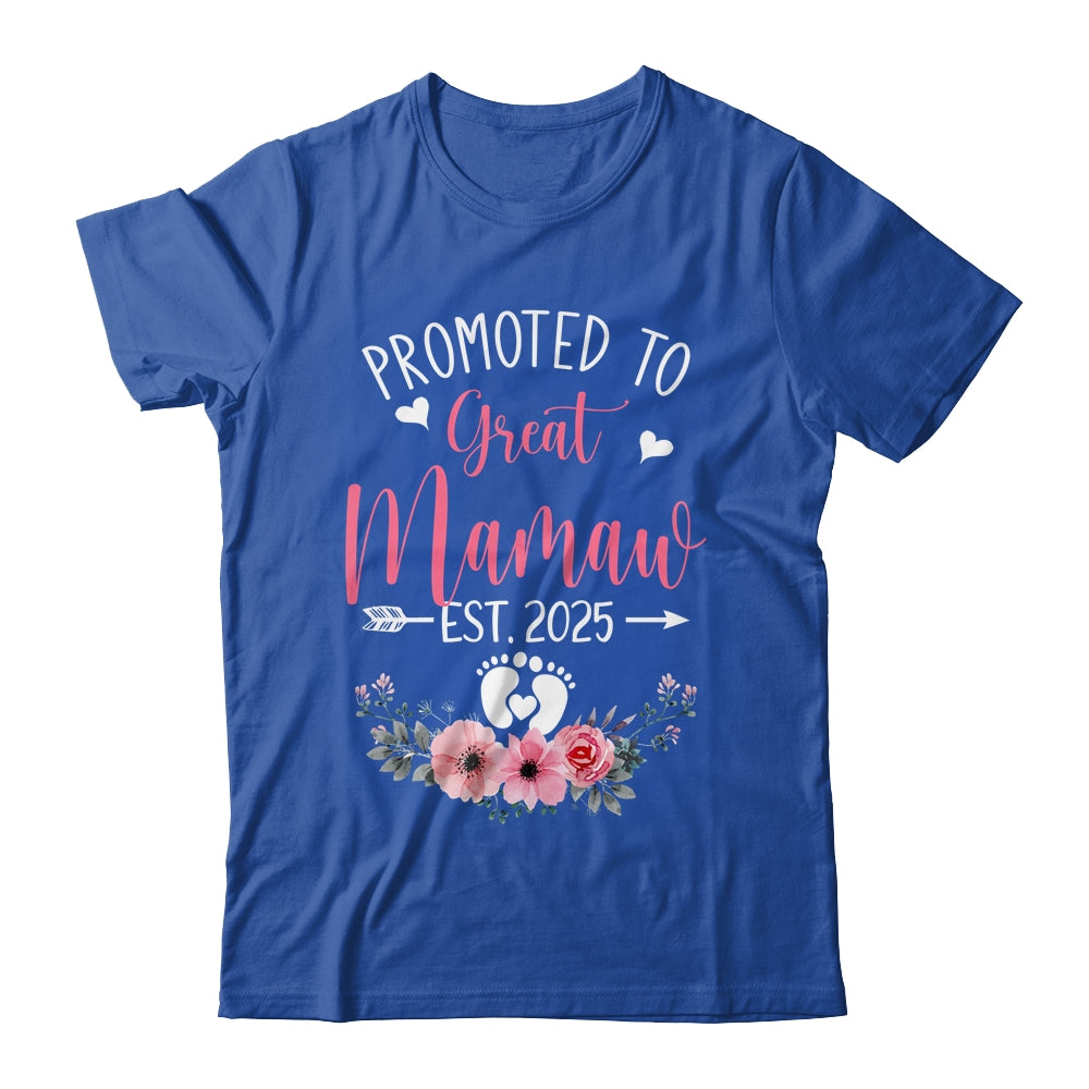 Promoted To Great Mamaw Est 2025 Mothers Day Shirt & Tank Top | siriusteestore