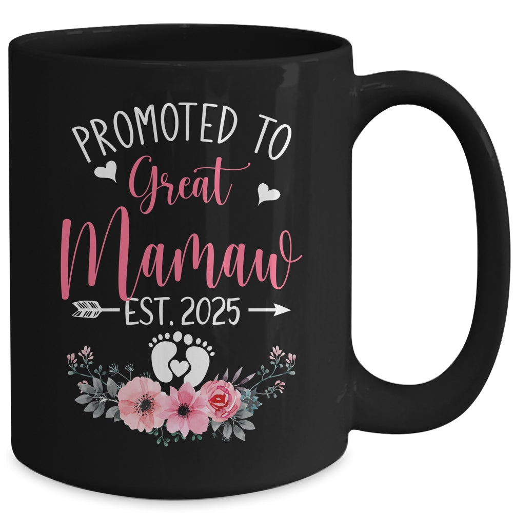 Promoted To Great Mamaw Est 2025 Mothers Day Mug | siriusteestore