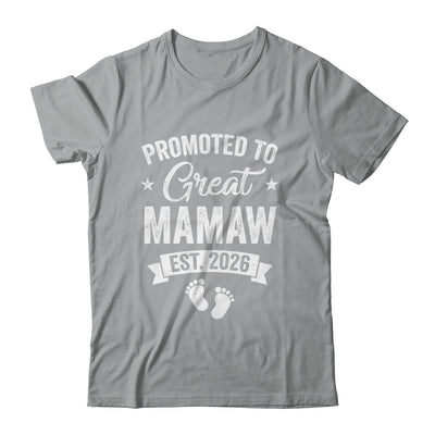 Promoted To Great Mamaw Est 2026 Pregnancy Announcement Shirt & Hoodie | siriusteestore