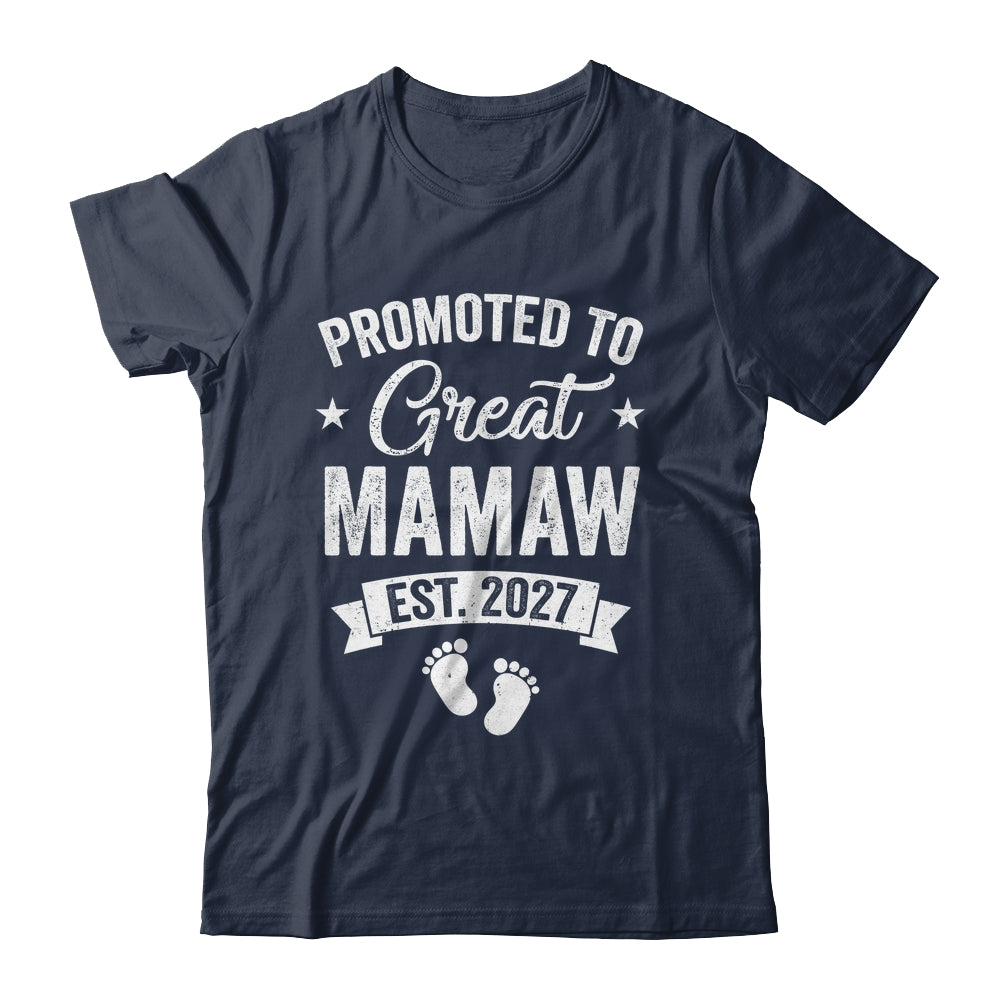 Promoted To Great Mamaw Est 2027 Pregnancy Announcement Shirt & Tank Top | siriusteestore