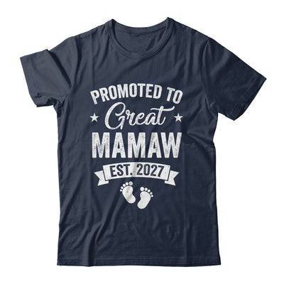 Promoted To Great Mamaw Est 2027 Pregnancy Announcement Shirt & Tank Top | siriusteestore