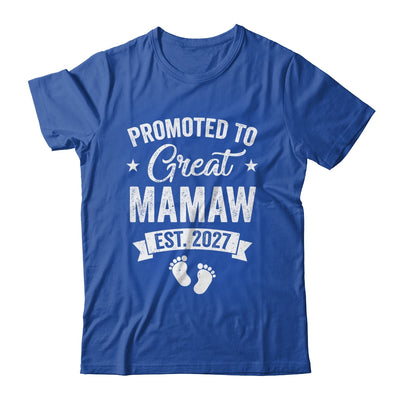 Promoted To Great Mamaw Est 2027 Pregnancy Announcement Shirt & Tank Top | siriusteestore