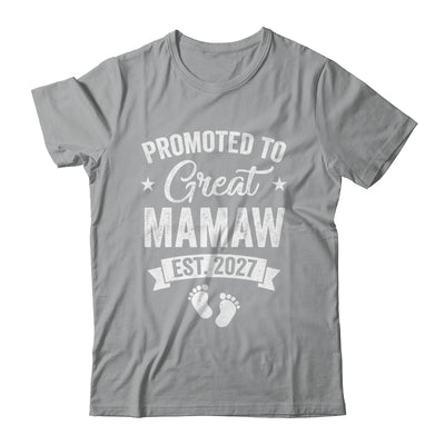 Promoted To Great Mamaw Est 2027 Pregnancy Announcement Shirt & Tank Top | siriusteestore